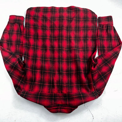 Pendleton 1930s VTG Wool Shirt Jacket Long Sleeve Flannel Buffalo Plaid 30s 40s