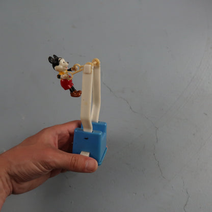Kohner 1960 Mickey Mouse Tricky Trapeze Push Puppet Toy Vintage Disney No. 4995