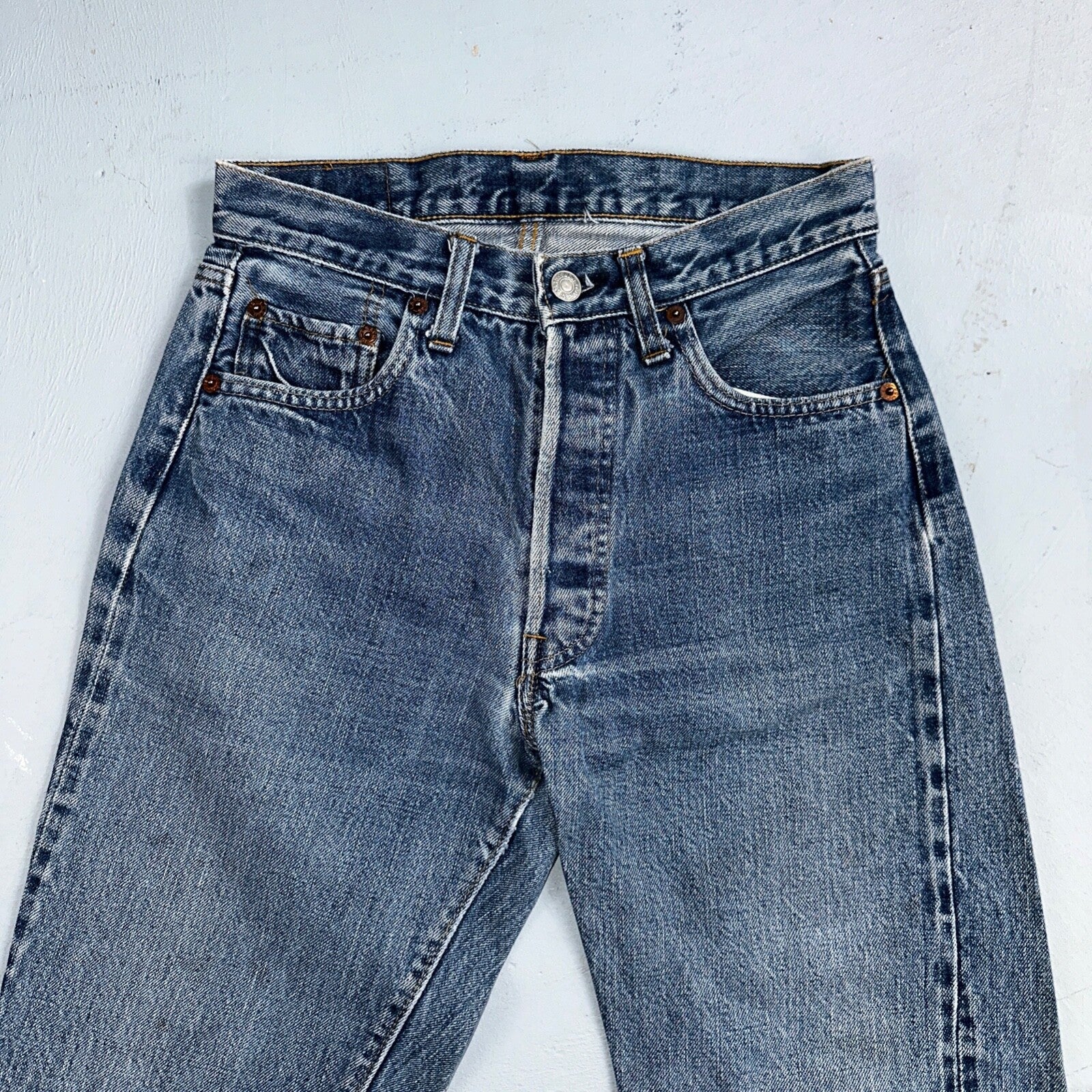 Levis 501 VTG 70s SS Redline Selvedge Jeans XX Med Wash 29x33 Act 26x29
