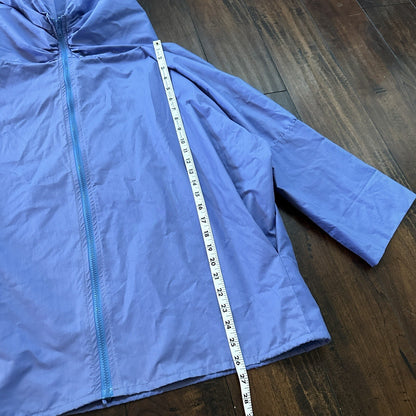 Vintage SMOCK Anorak Pullover Jacket 80s 90s Blue Kaki Robert’s Womens Rockabill