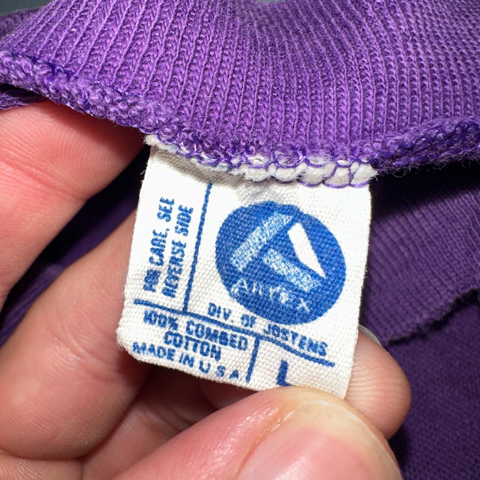 Abilene Christian University Texas 70s VTG T Shirt Football Raglan Purple 1970s