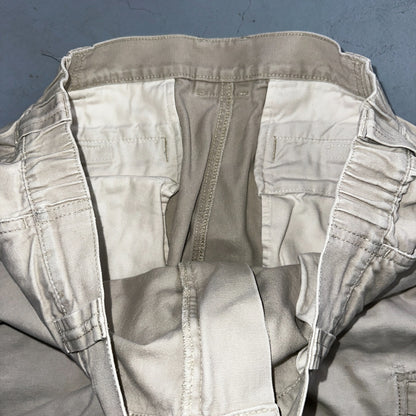 Vintage LL Bean Mens 36x30 Light Stonewashed Cargo Pants Trousers Beige 90s
