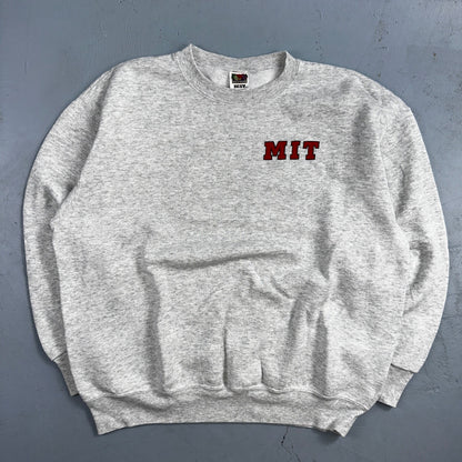 MIT 90s Sweatshirt VTG Crewneck Gray FOTL University Cambridge Massachusetts MA