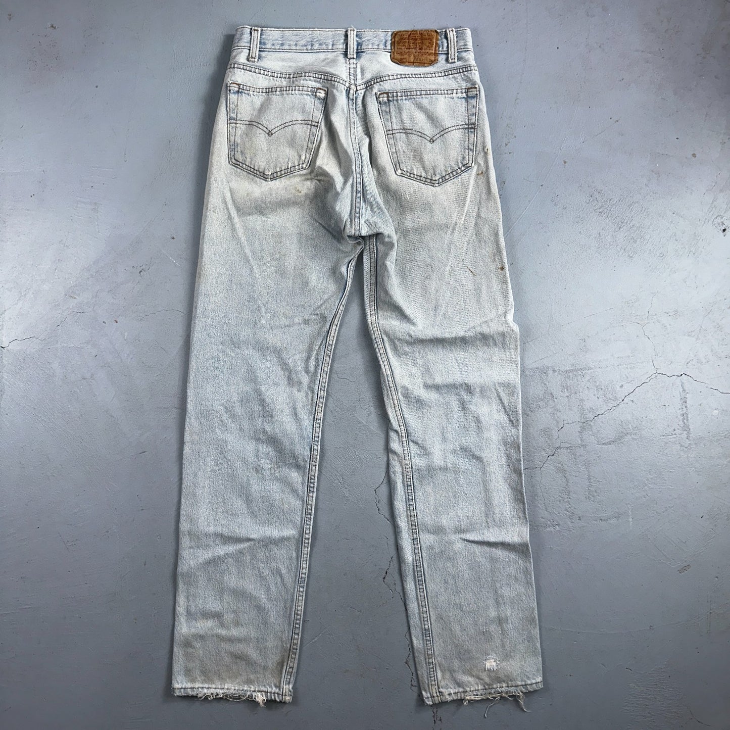 Levis 501 Vintage 90s USA XX Straight Leg Jeans Blue Light Wash 33x34 Act 30x32