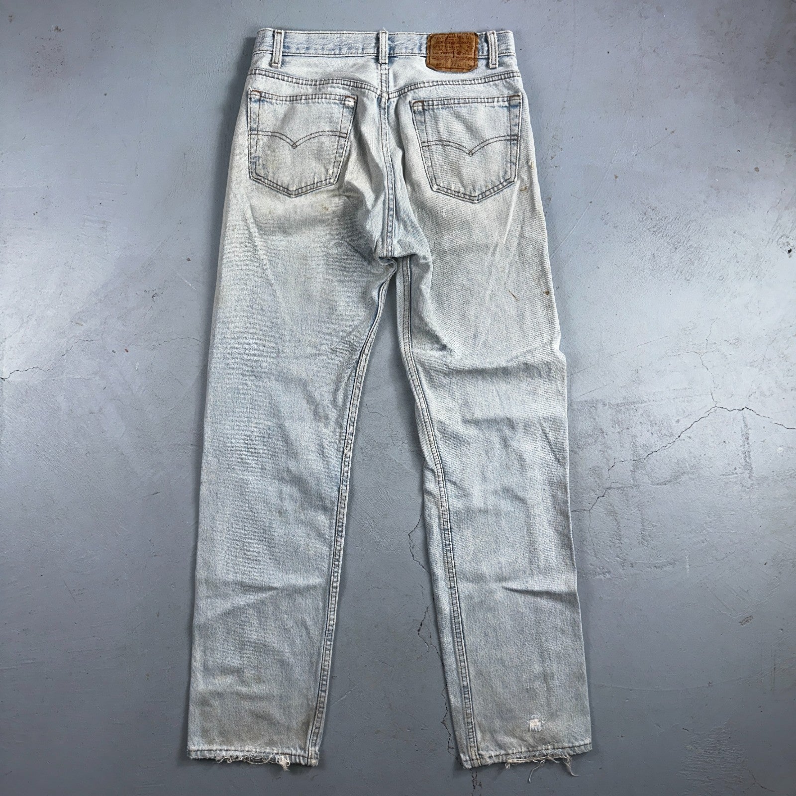 Levis 501 Vintage 90s USA XX Straight Leg Jeans Blue Light Wash 33x34 Act 30x32