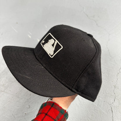 Vintage New Era Major League Baseball Wool MLB Umpire Hat Cap Mens 7 3/8 USA