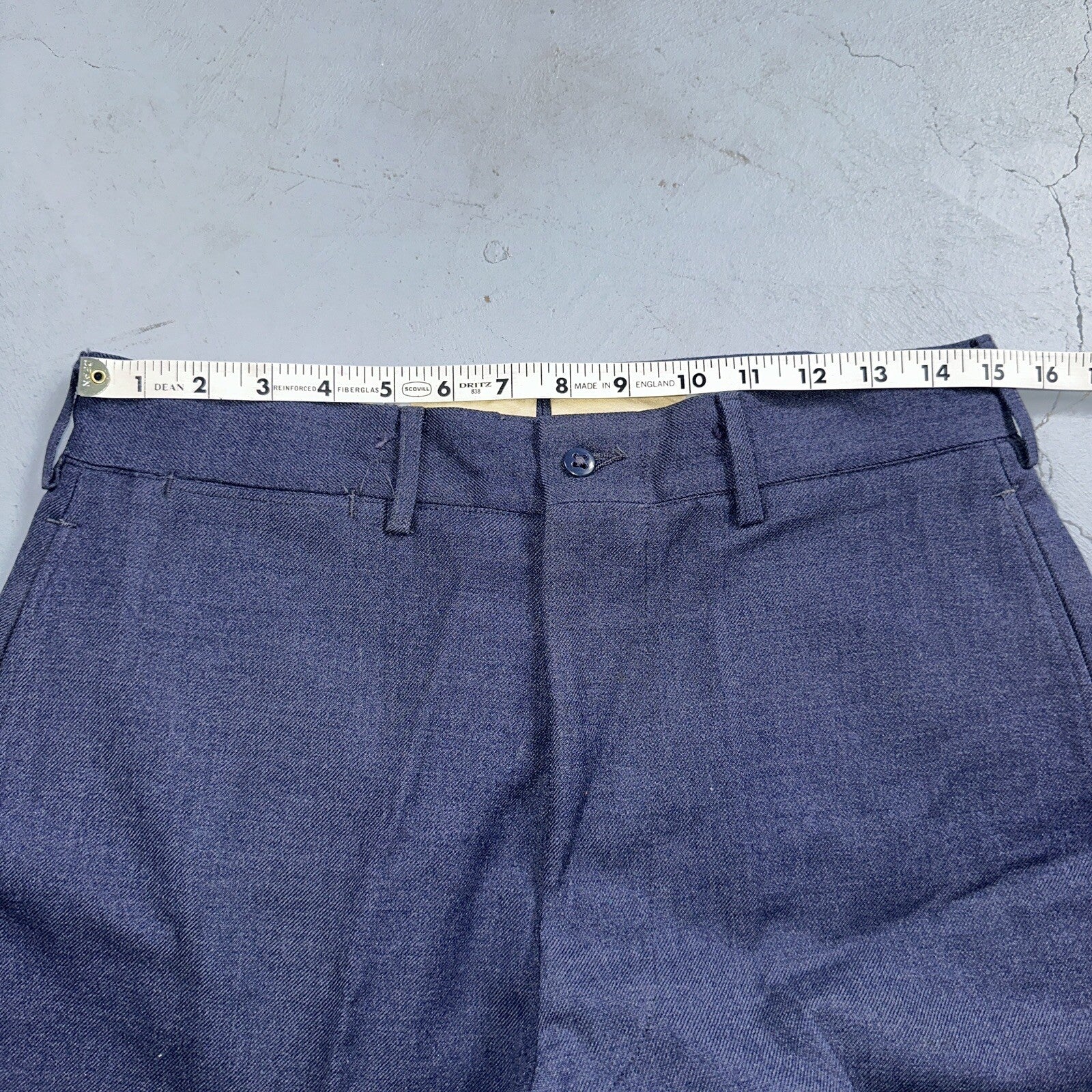 ORIGINAL WWII US ARMY M1944 WOOL COMBAT FIELD TROUSERS- SMALL 32 WAIST BLUE NAVY