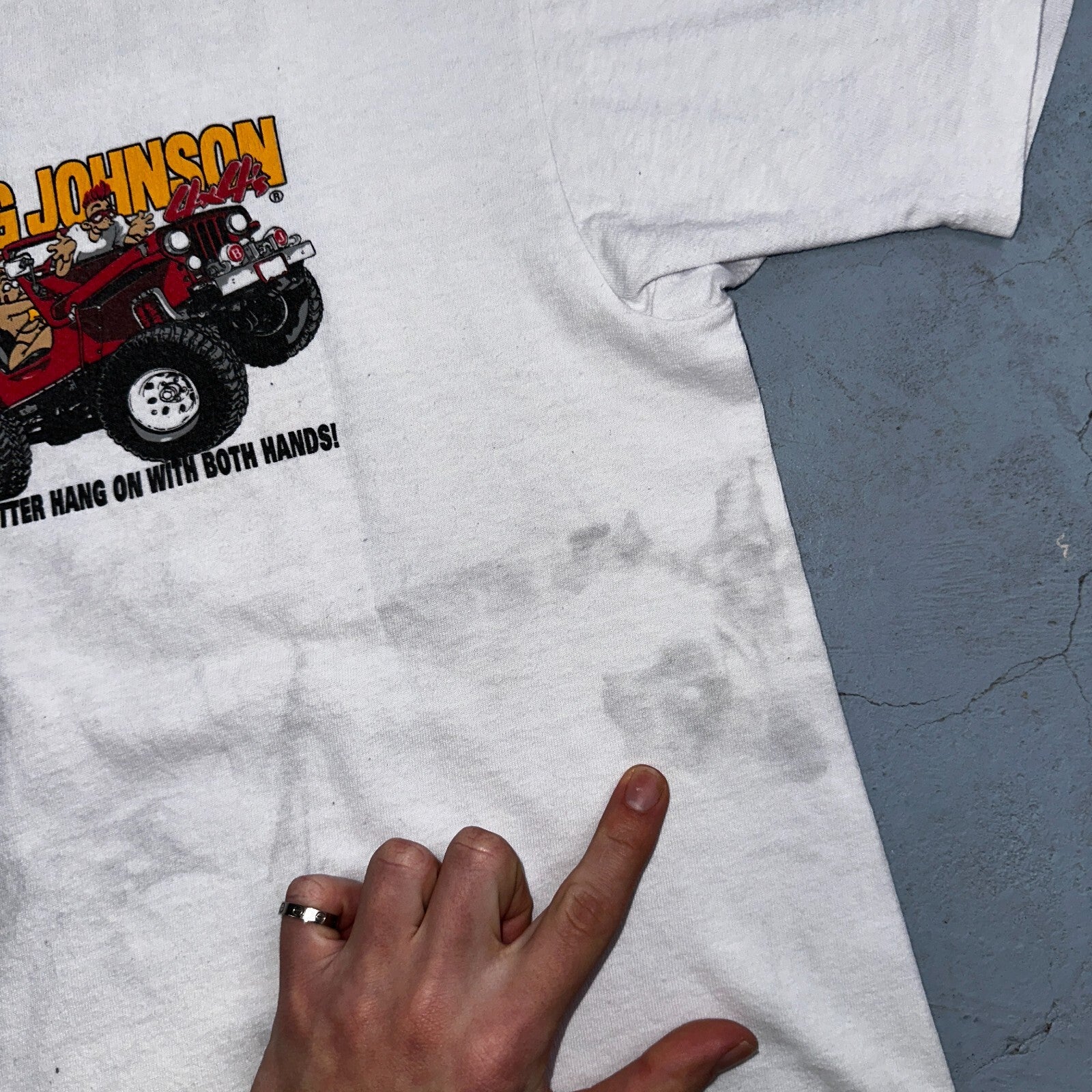 Big Johnson VTG 1997 Racing Naughty Humor Joke Single Stitch 90s Trucks Funny