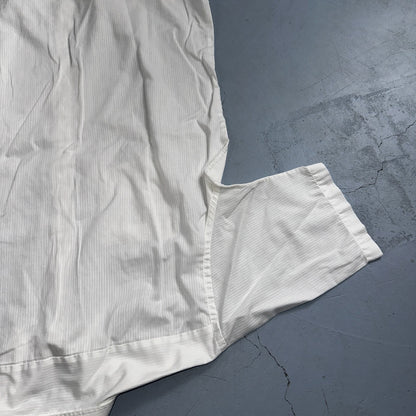 Christian Dior VTG Button Shirt Short Sleeve Men’s 16.5 Ivory Basic 80s 1980s