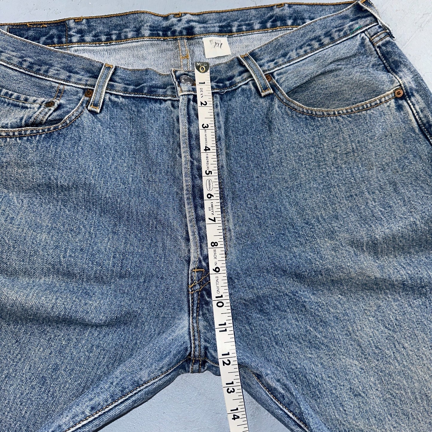 Levis 501 Vintage 90s Mexico Straight Leg Jeans Blue Light Wash 38x30 Act 37x31