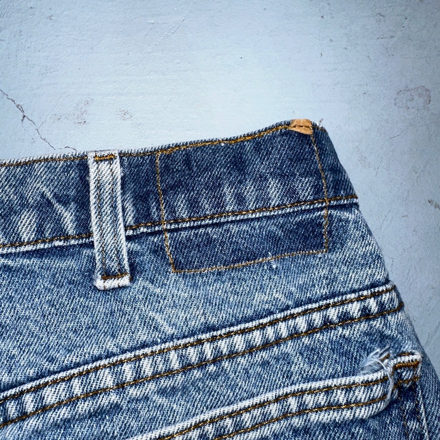 Levis 517 Vintage 80s USA Boot Cut Leg Jeans Light Wash Orange Tab Act 32x30