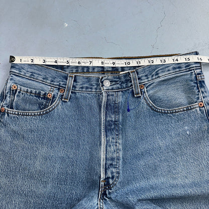 Levis 501 Vintage Y2K XX Straight Leg Jeans 90s Blue Light Wash 34x36 Act 32x34