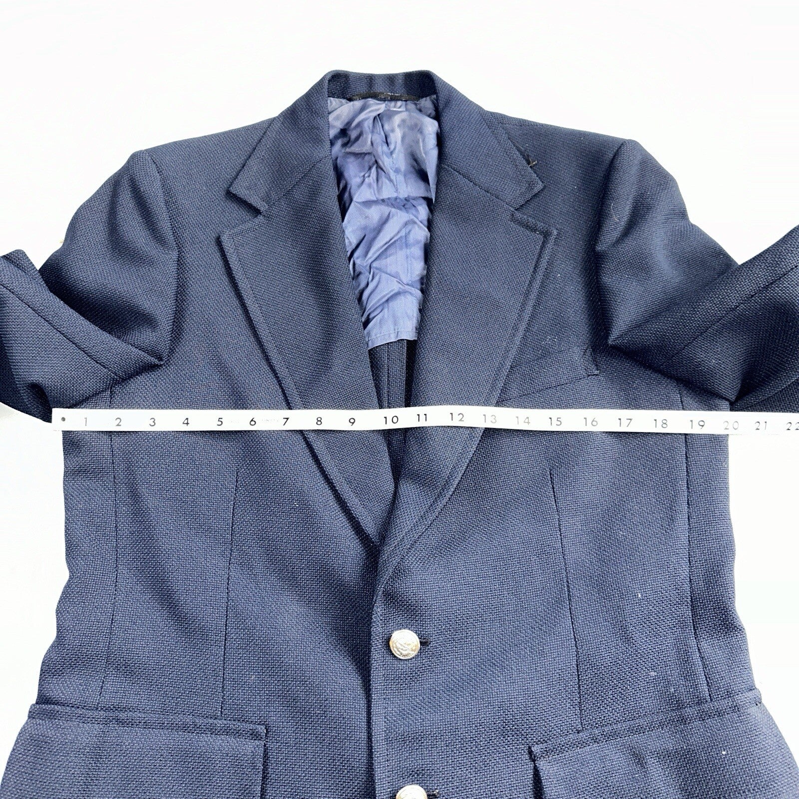 Kingsridge Blazer Mens 40 Blue Vintage Sport Coat Suit Jacket Union USA 1970s