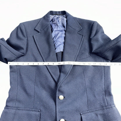 Kingsridge Blazer Mens 40 Blue Vintage Sport Coat Suit Jacket Union USA 1970s