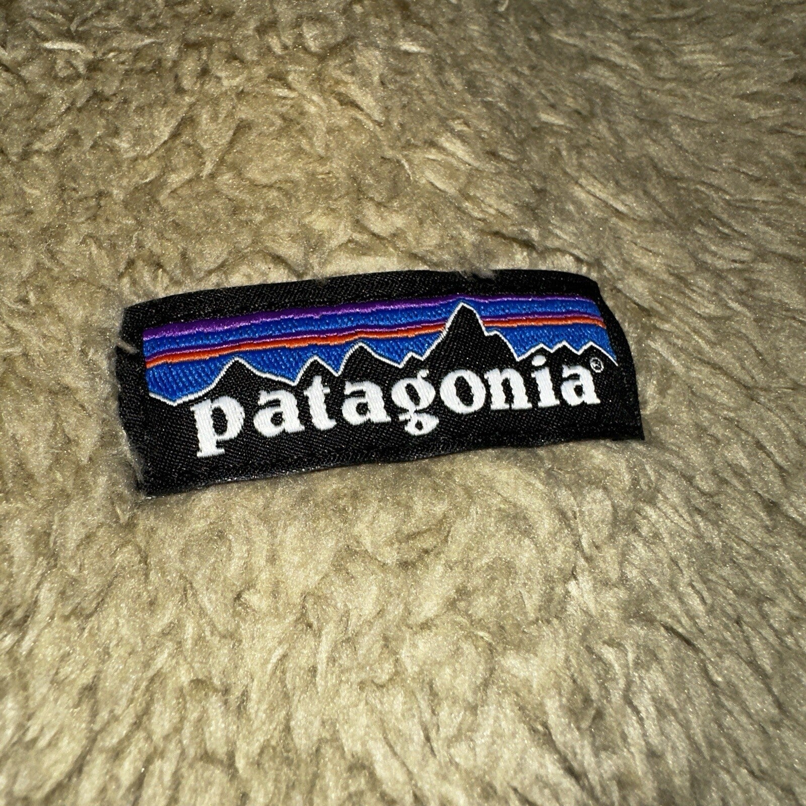 Patagonia Los Gatos El Cap Khaki Beige Teddy Fleece Full Zip Vest - XS Small