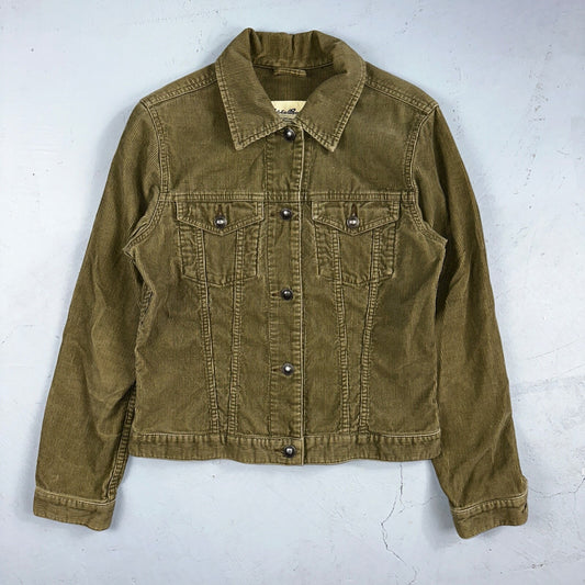Eddie Bauer Women’s Corduroy Jacket Green Cotton Size XS Type 3