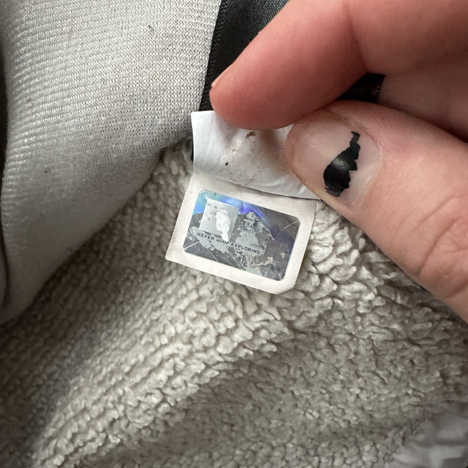 The North Face Fleece Jacket Womens Med Full Zip Sweatshirt Soft Oatmeal Sherpa