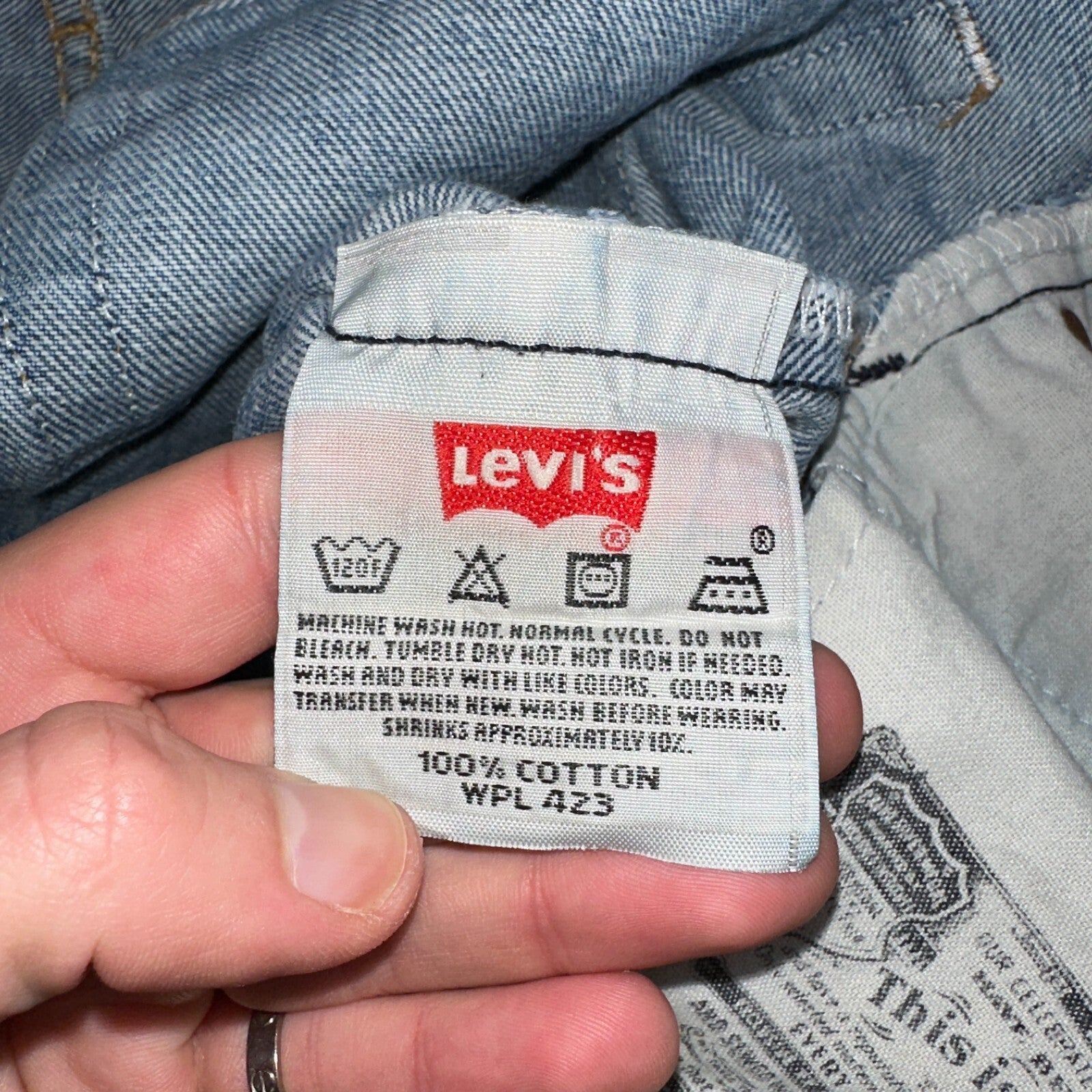 Levis 501 Vintage 90s XX Straight Leg Jeans Y2K Light Wash 33x34 Act 30x30