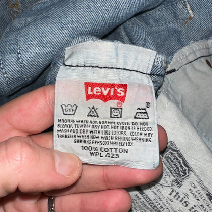 Levis 501 Vintage 90s XX Straight Leg Jeans Y2K Light Wash 33x34 Act 30x30