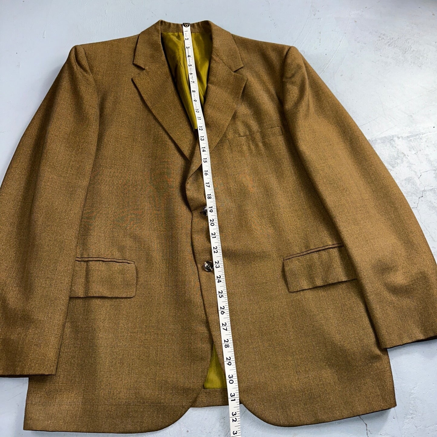 VTG Mens 3 PC Suit 42 Jacket Coat Pants Vest Plaid Rockabilly 70s 1970s Brown