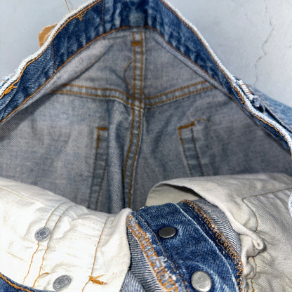 Levis 501 Vintage 80s USA XX Straight Leg Jeans Blue Med Wash 30x36 Act 27x31