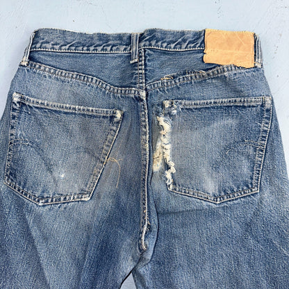 Levis 501 XX Big E Vintage 40s Redline Selvedge USA XX 1940s 50s Jeans 29x28