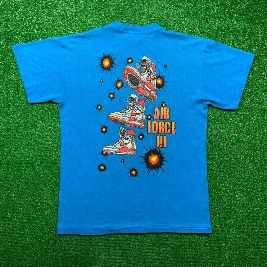 Nike Air Force 3 Take Some Flak Rare Vintage T Shirt USA Rare 80s 90s Rap Music
