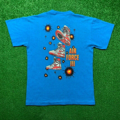 Nike Air Force 3 Take Some Flak Rare Vintage T Shirt USA Rare 80s 90s Rap Music