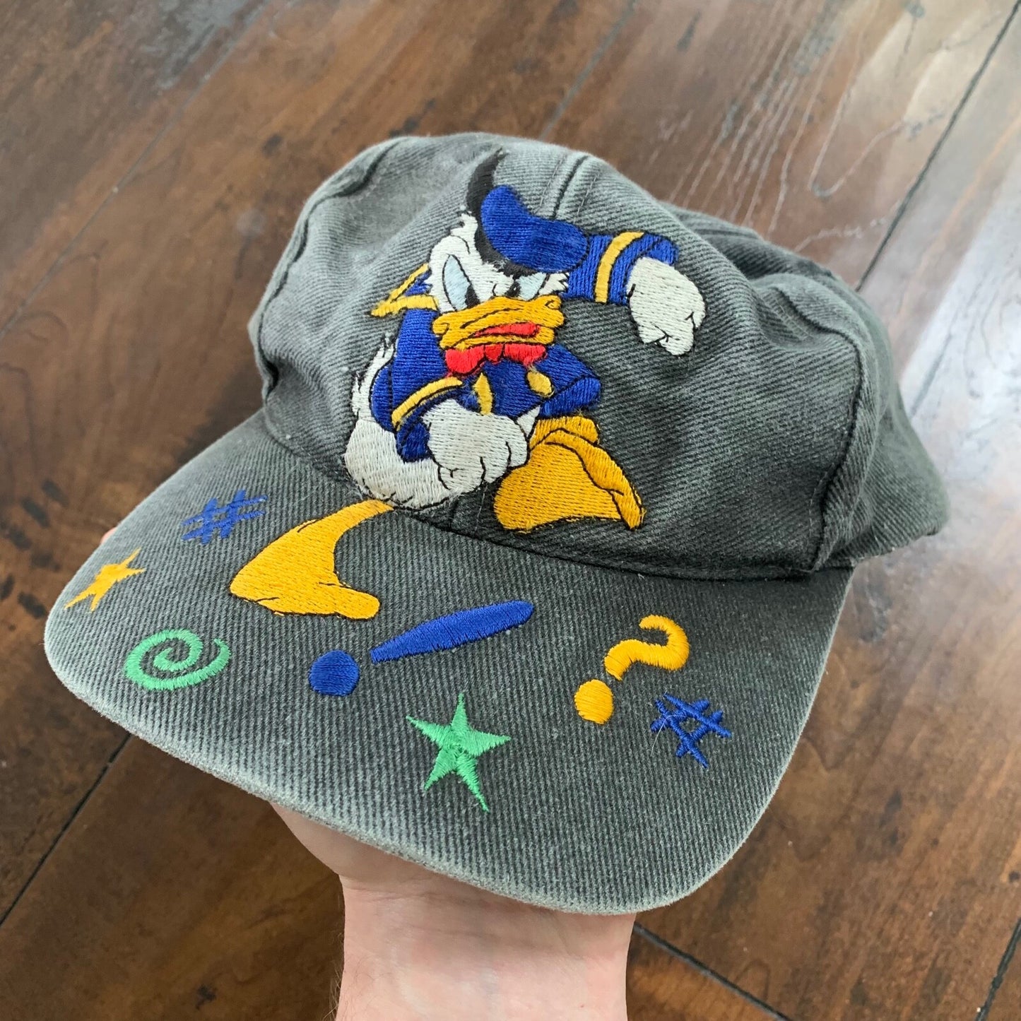 Donald Duck Vintage Hat Cap Snapback Rare Disney Angry Funny Cute 80s 90s Goofy