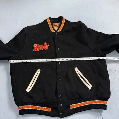 VTG Bill Beard Varsity Leather Letterman 60s Jacket L Portland USA Salem BOB
