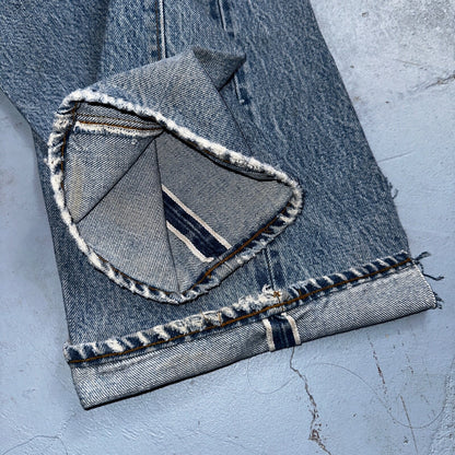 Levis 501 Vintage 80s Redline Selvedge USA XX Jeans Light Wash 36x36 Act 33x32