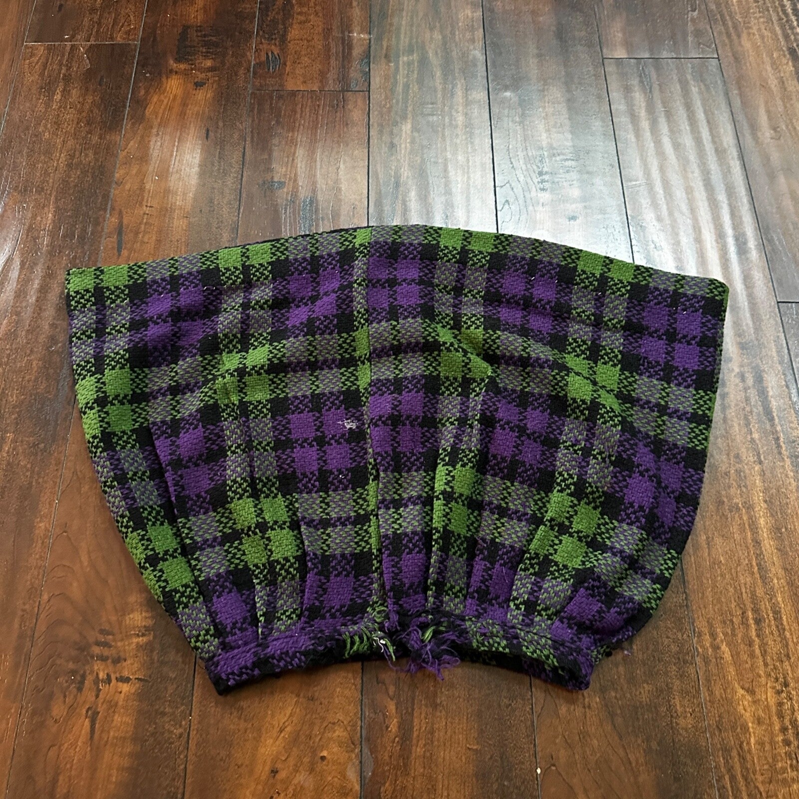 VTG USA Rockabilly Womens Dress Skirt 60s 70s Bottom Plaid Skate Grunge Pop