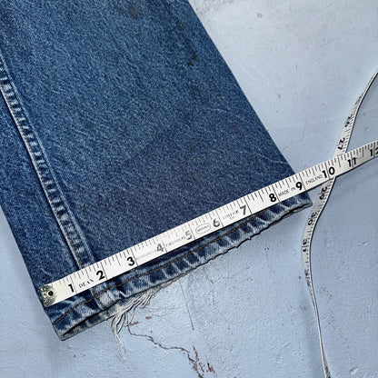 Levis 517 Vintage 90s Canada Orange Tab Bootcut Flare Blue Worn Jeans Act 38x30