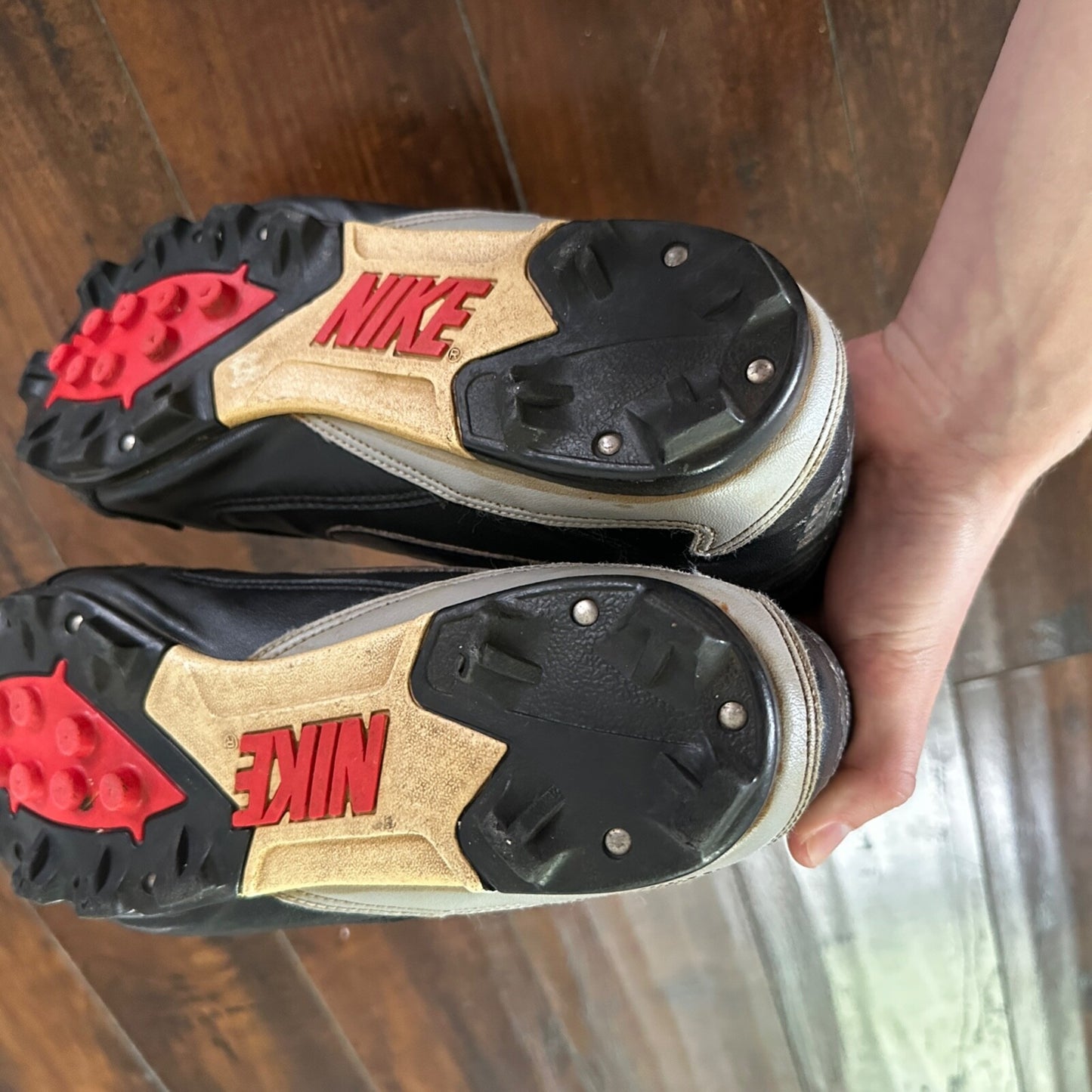 Nike Vintage 90s Mens Size 11 Sharks Sneakers Shoes Cleats Black 1994 Football