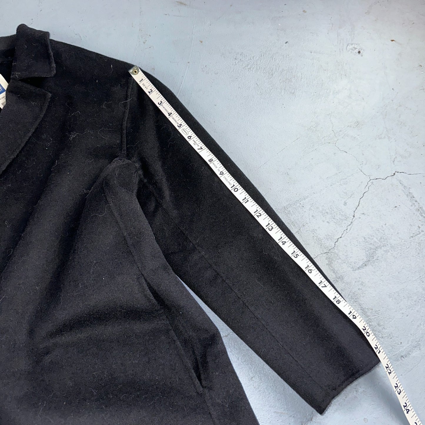 Gap Jacket Womens Large Black Wool Button Over Pea Coat Pocket Dressy Career