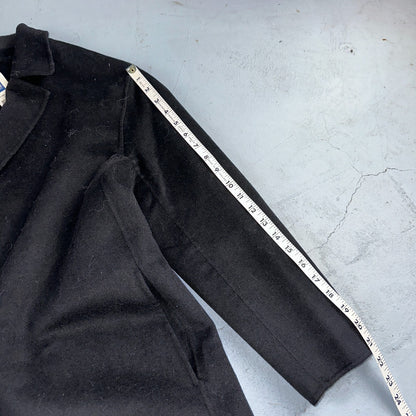 Gap Jacket Womens Large Black Wool Button Over Pea Coat Pocket Dressy Career