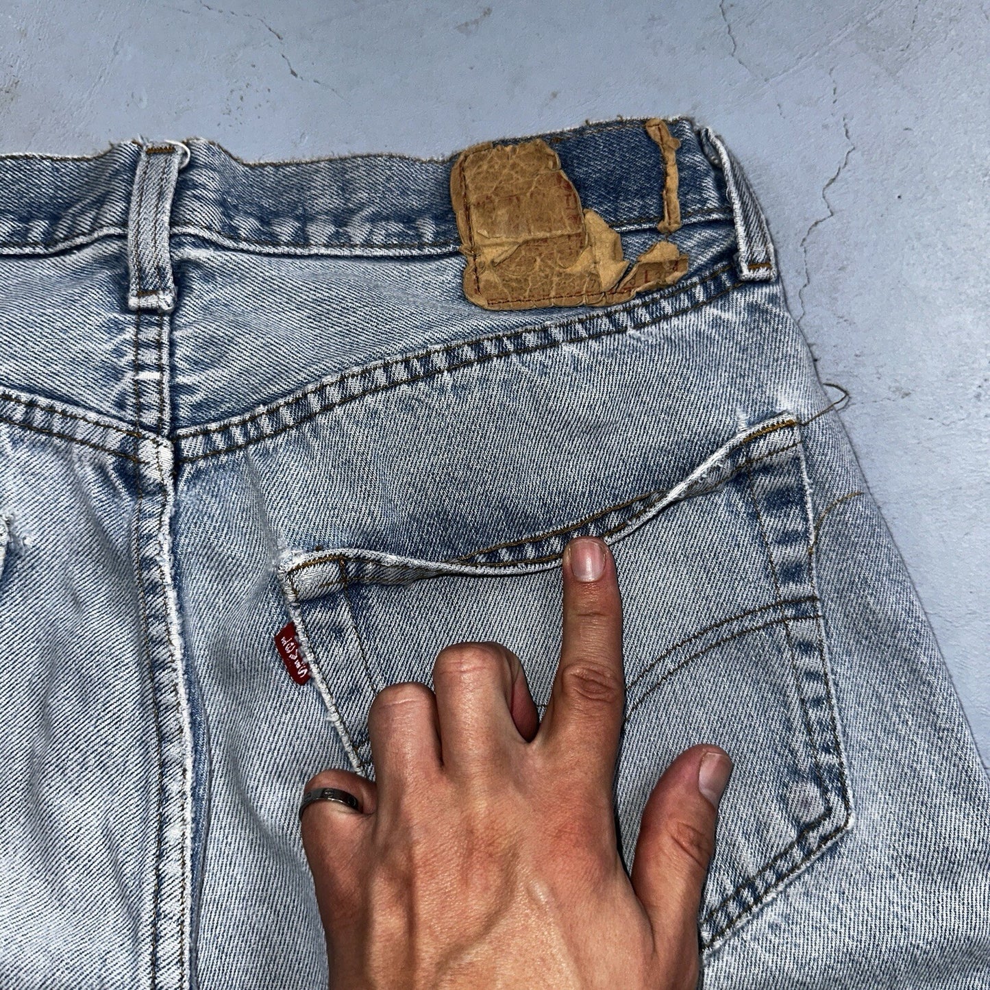 Levis 501 Vintage 80s USA XX Straight Leg Jeans 33x30 Altered Skinny Act 30x33