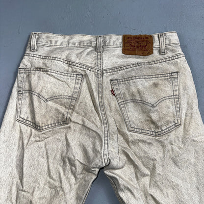 Levis 501 Vintage 90s USA XX Straight Leg Jeans 31x30 Gray Light Wash Act 31x29
