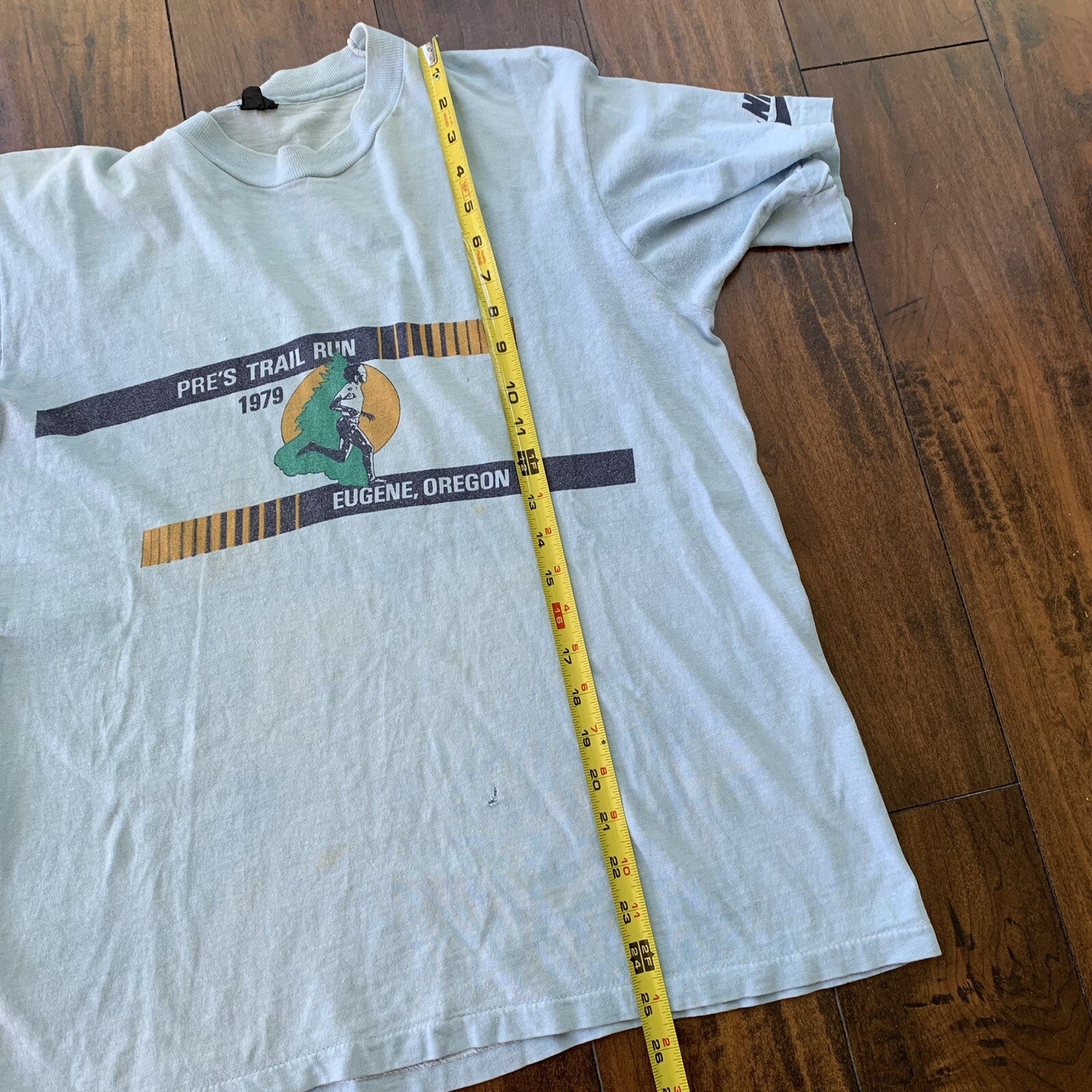 Vintage Nike T Shirt Mens 1979 Pre Trail Run Prefontaine Tee 70s Pinwheel Geisha