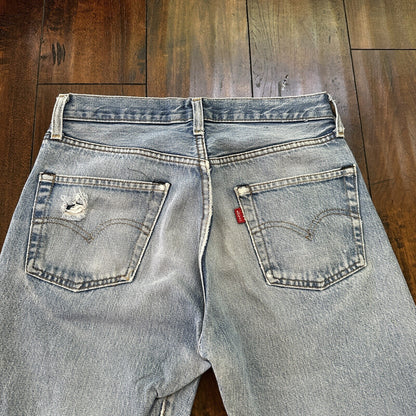 Levis Vintage 80s Redline Selvedge USA 501 XX Jeans 66 70s Light 30x33 Act 28x28