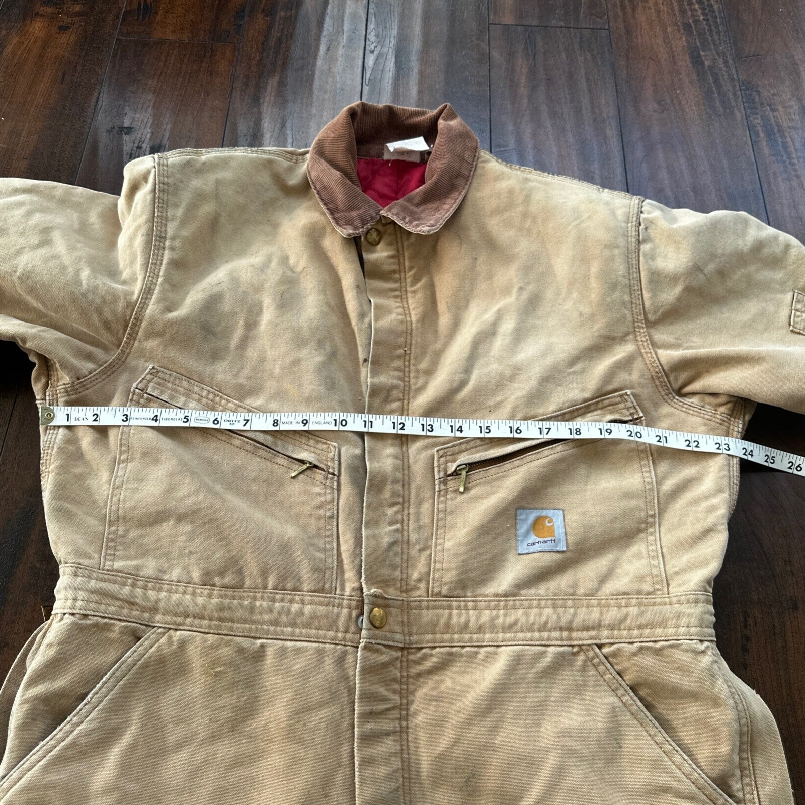 VTG 70s CARHARTT Duck Quilt Coveralls Small 996Q USA overalls Double Knee 80s