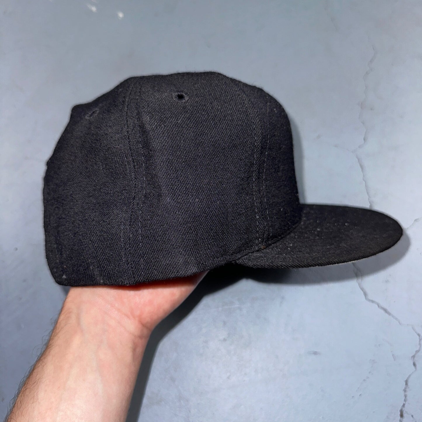 VTG P Pittsburgh Pirates Hat Cap Men Black New Era Pro Model 80s USA Green Bill