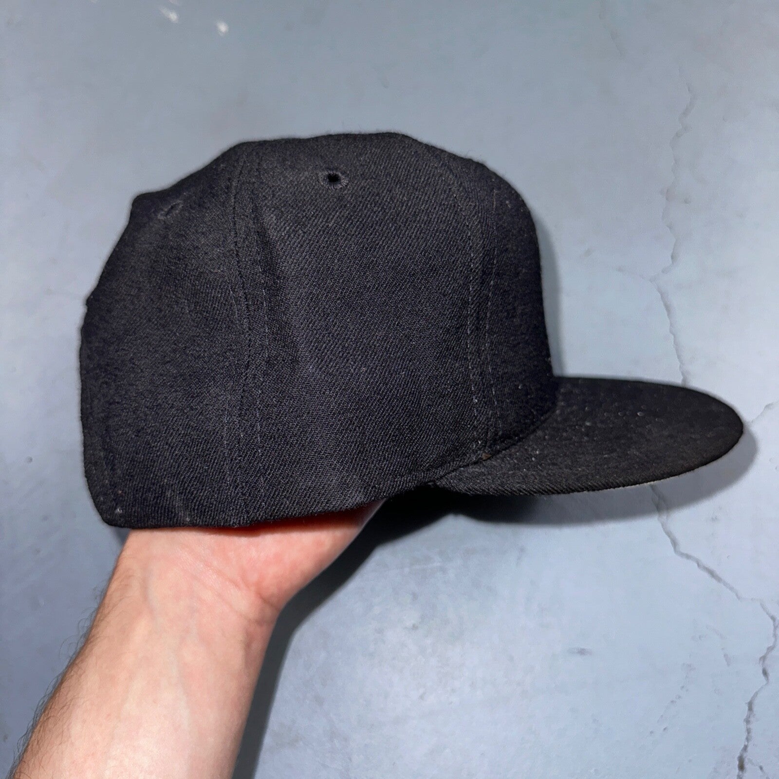 VTG P Pittsburgh Pirates Hat Cap Men Black New Era Pro Model 80s USA Green Bill