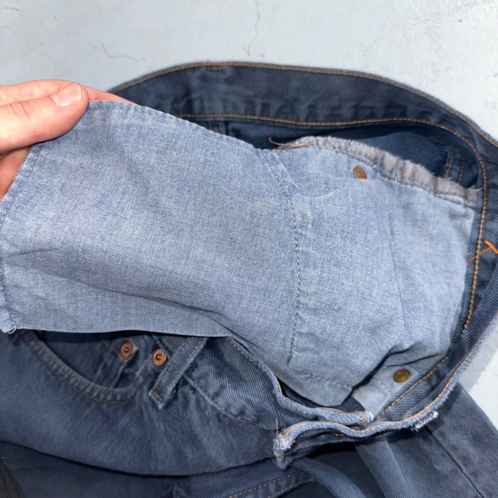 Levis 501 Vintage 90s USA XX Straight Leg Jeans Blue Overdyed 33x30 Act 32x29