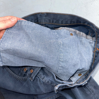 Levis 501 Vintage 90s USA XX Straight Leg Jeans Blue Overdyed 33x30 Act 32x29