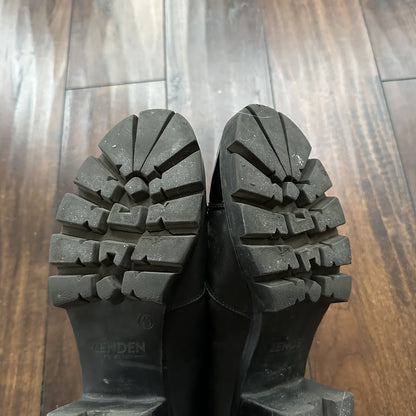 Zenden Genuine Leather Black Up Shoes 40 Euro Vtg Y2K Heels Mules Summer Dress