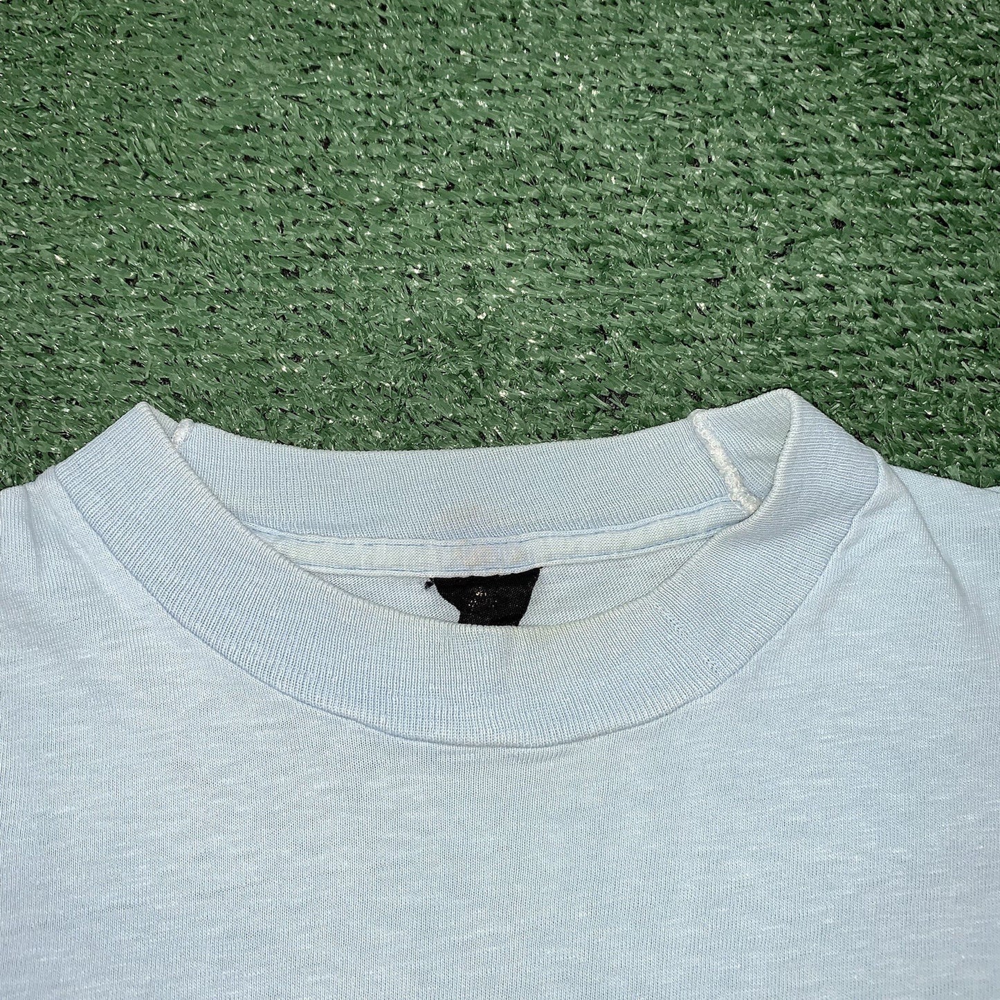 Nike Vintage T Shirt Mens M 70s Quad Swoosh Center OG 80s Blue Heavy Rare Stack