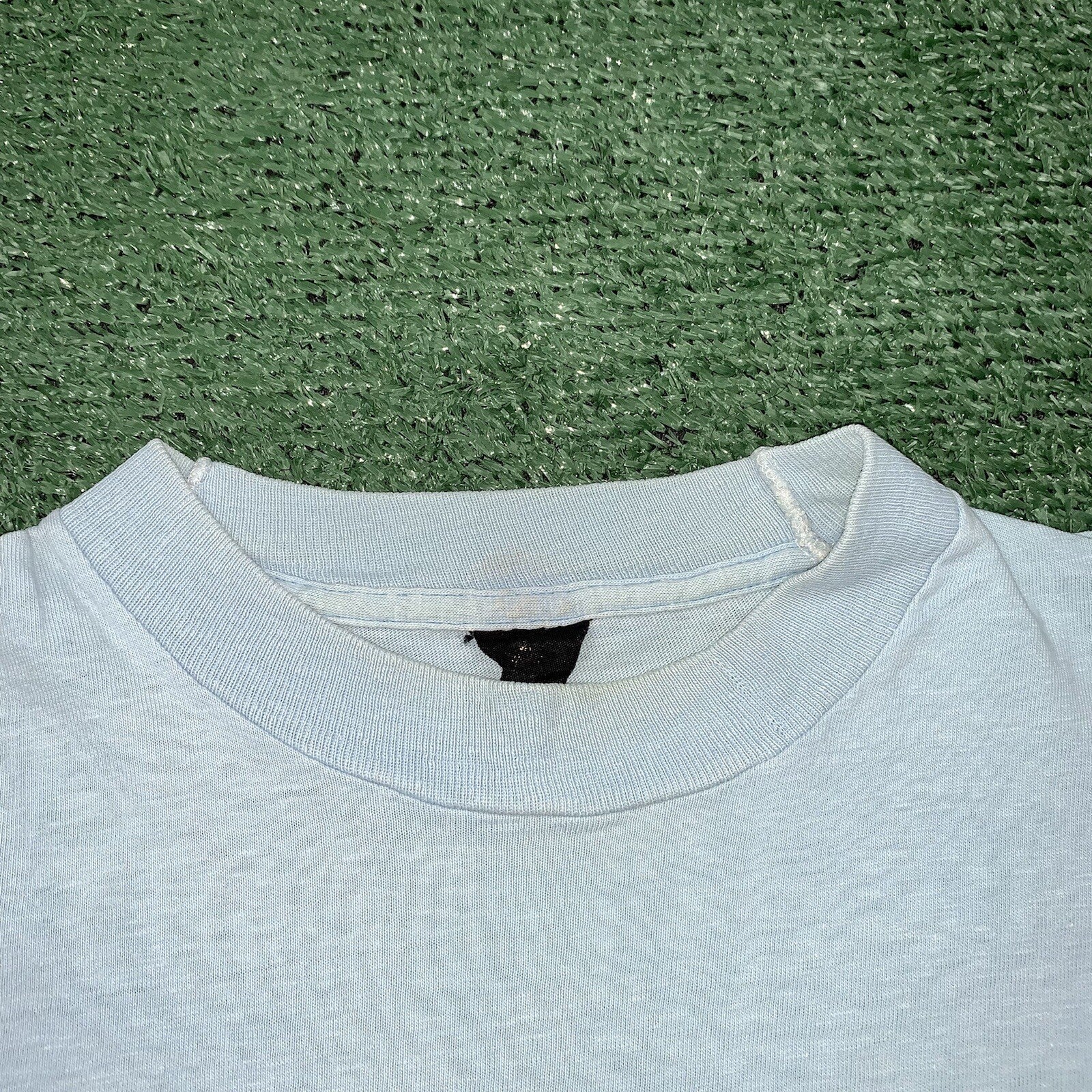 Nike Vintage T Shirt Mens M 70s Quad Swoosh Center OG 80s Blue Heavy Rare Stack