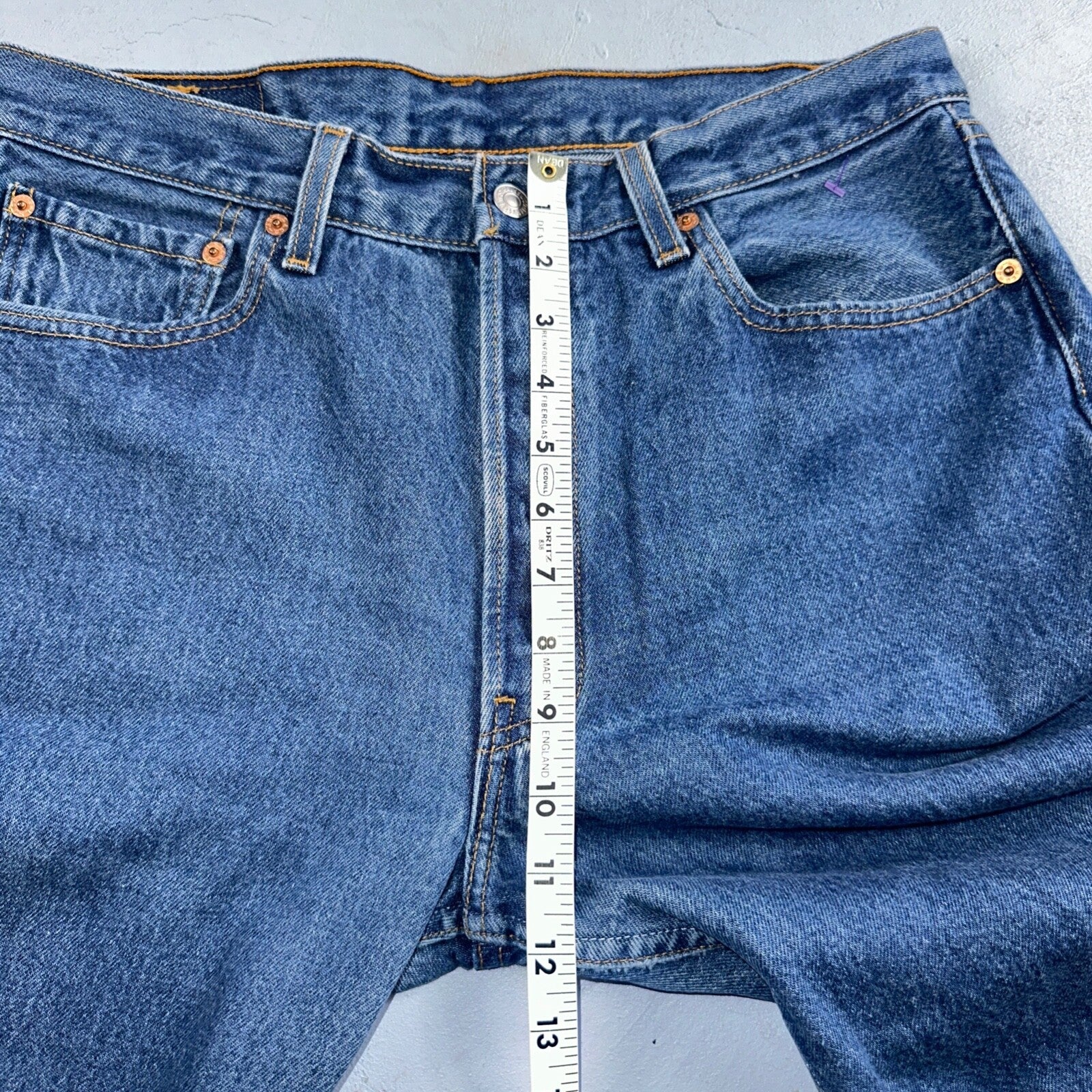 Levis 501 Vintage 90s USA XX Straight Leg Jeans Blue Med Wash 34x30 Act 32x27