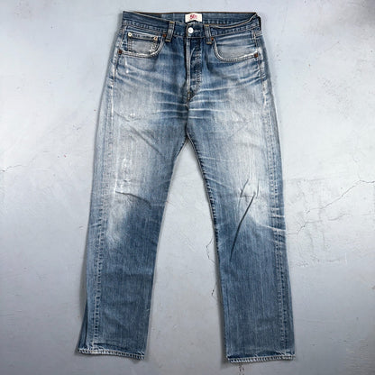 Levis 501 Vintage Y2K XX Straight Leg Jeans Blue Light Wash 33x32 Act 31x30